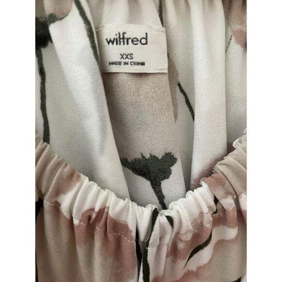 Aritzia‎ Wilfred Off-The-Shoulder Hosta Dress in Oak/Prima Floral Size XXS - Picture 8 of 10